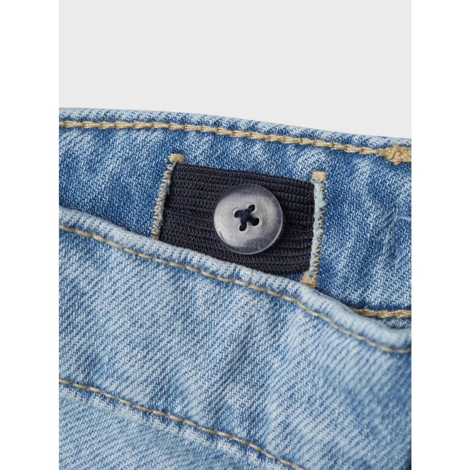 Name It Light Blue Bleached Denim Rose Wide Jeans Noos Waterless Wash Technology