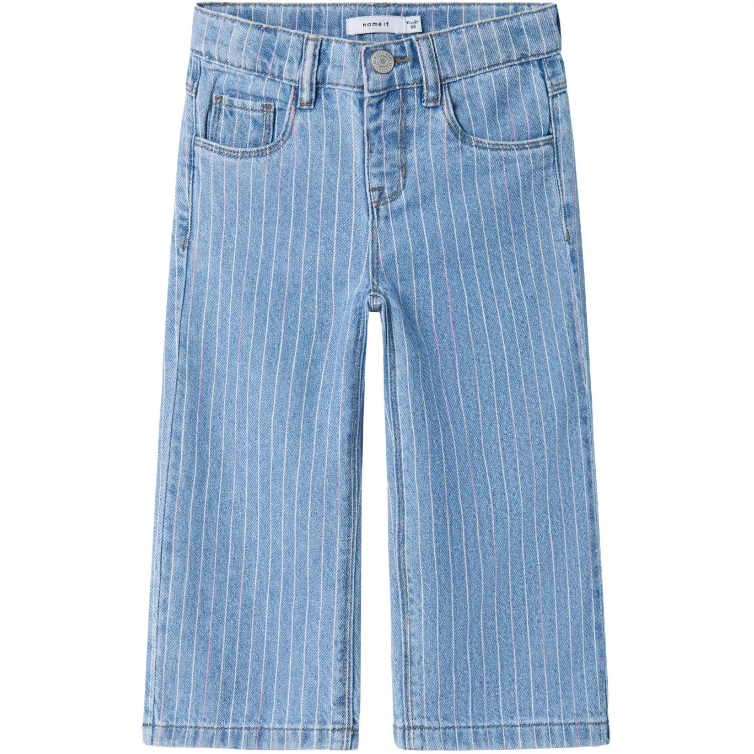 Plain Favorite Basic Necessity Name It Light Blue Denim Multi Rose Wide Stripe Jeans