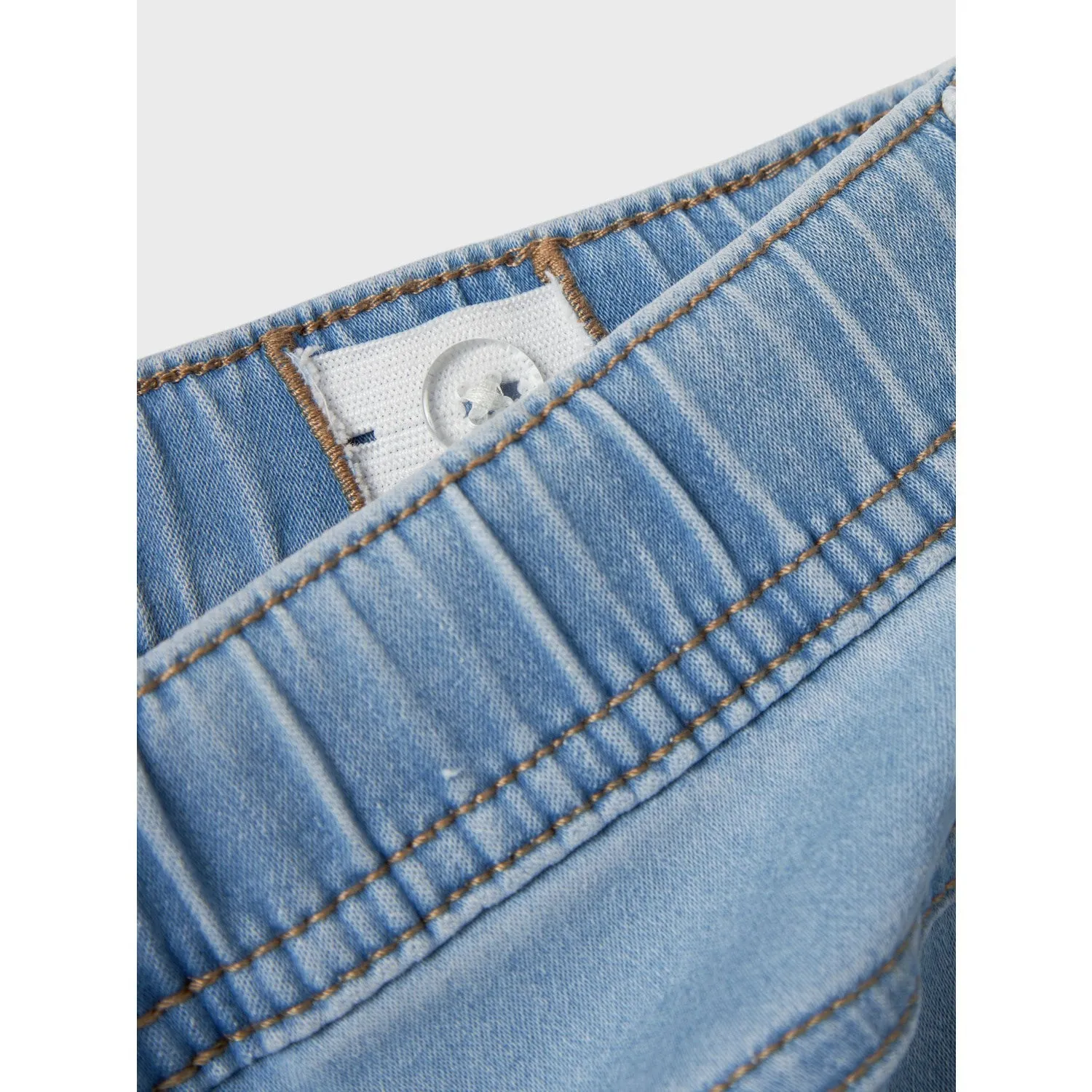 Name It Light Blue Denim Ryan Slim Swe Jeans Noos Sandblasted Details Subtle Look
