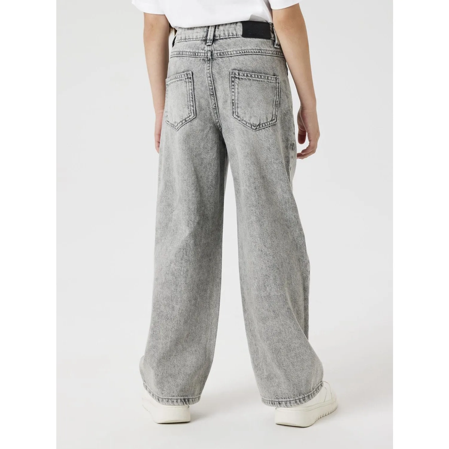 Vintage Inspired Weave Name It Light Grey Denim Nkfrose Hw Wide Jeans Destr 1411-Be Noos