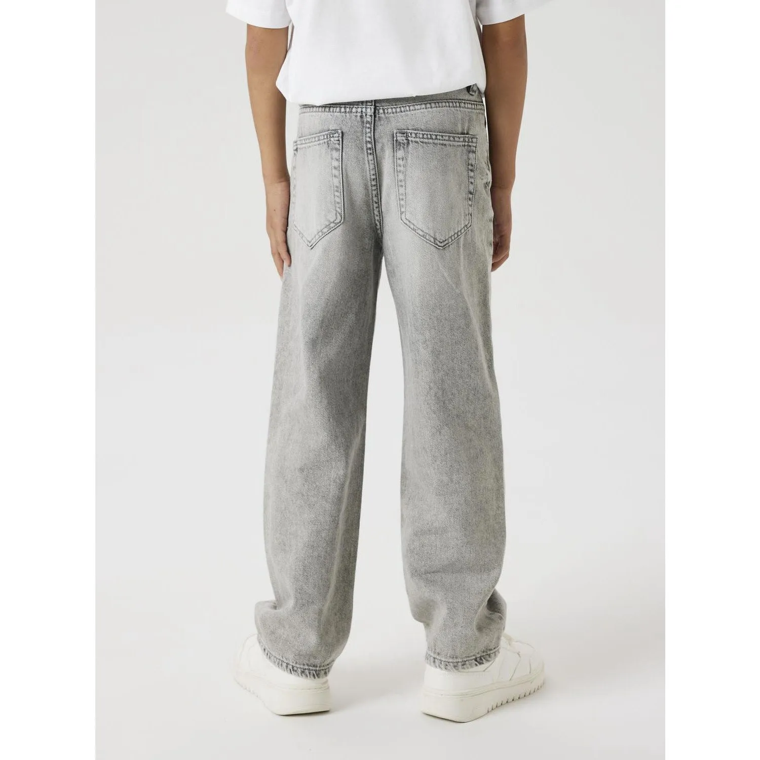 Brunch Outfit Casual Name It Light Grey Denim Ryan Straight Jeans Noos