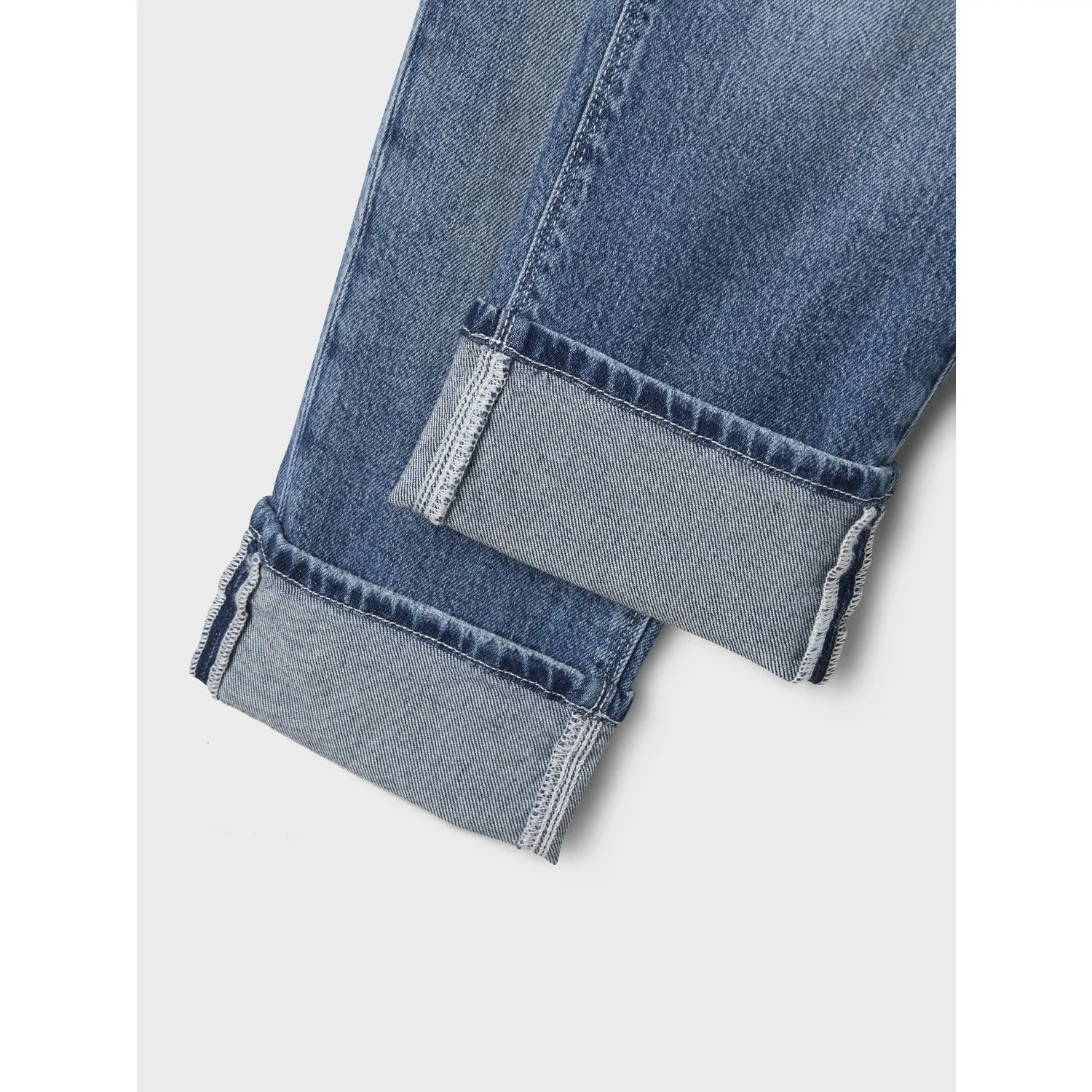 Name It Medium Blue Denim Nkfrose Straight Fold Jeans 4224-Az Noos UltraSoft Lining