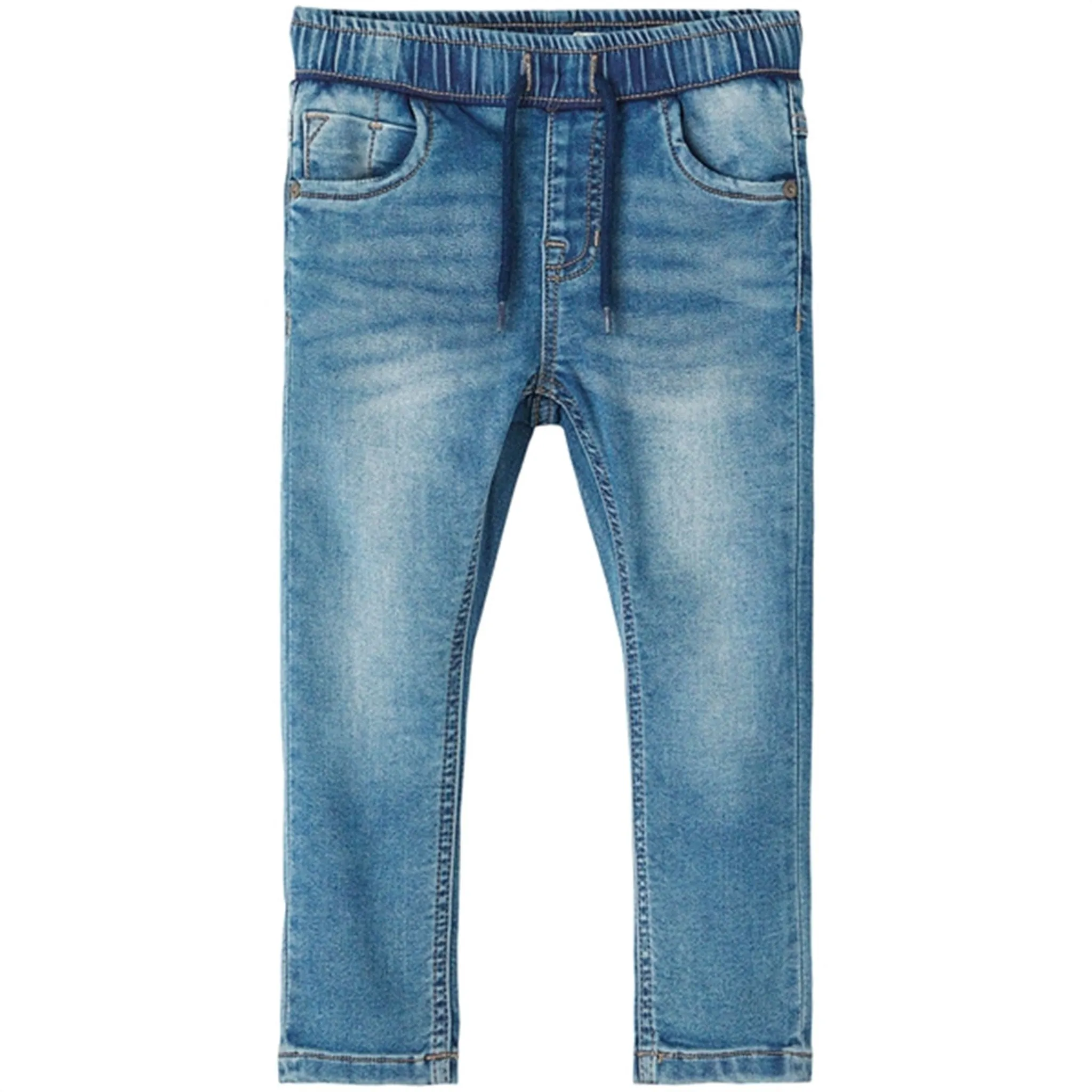 Textured Vibrant Name it Medium Blue Denim Ryan Slim Jeans Noos