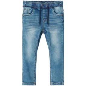 Textured Vibrant Name it Medium Blue Denim Ryan Slim Jeans Noos