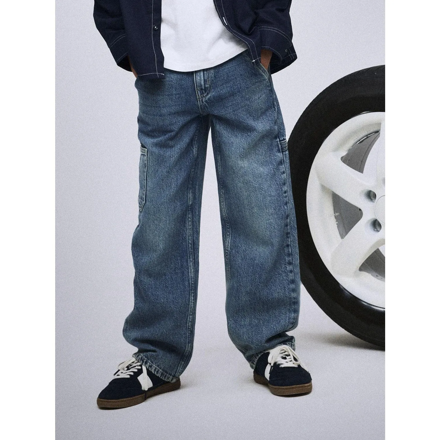 Name It Vintage Medium Blue Denim Nkmryan Straight Carp Jeans 5950-Dm Noos Street Fashion Trend Setter Holiday Vibes