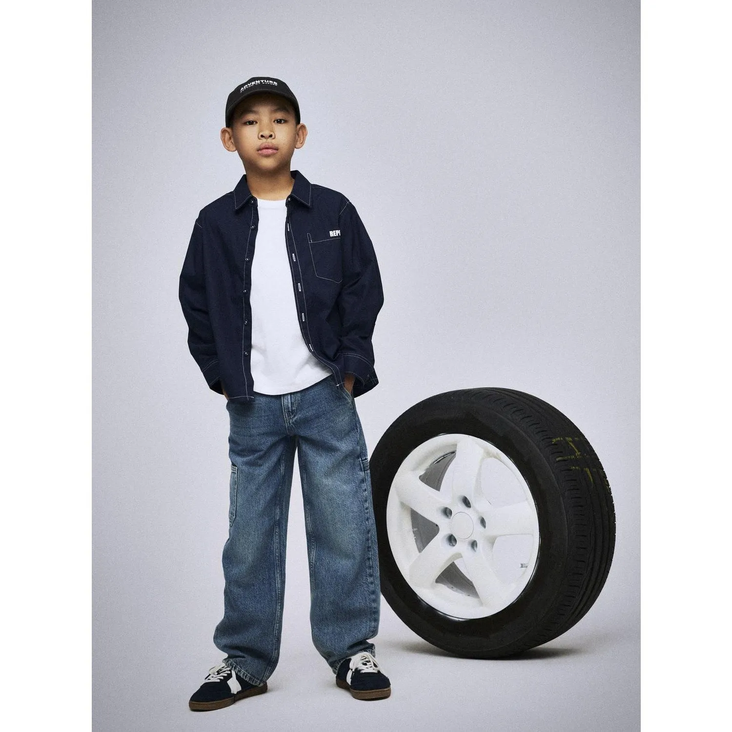 Name It Vintage Medium Blue Denim Nkmryan Straight Carp Jeans 5950-Dm Noos Soft Road Trip Youth Style Neutral Outfit Piece