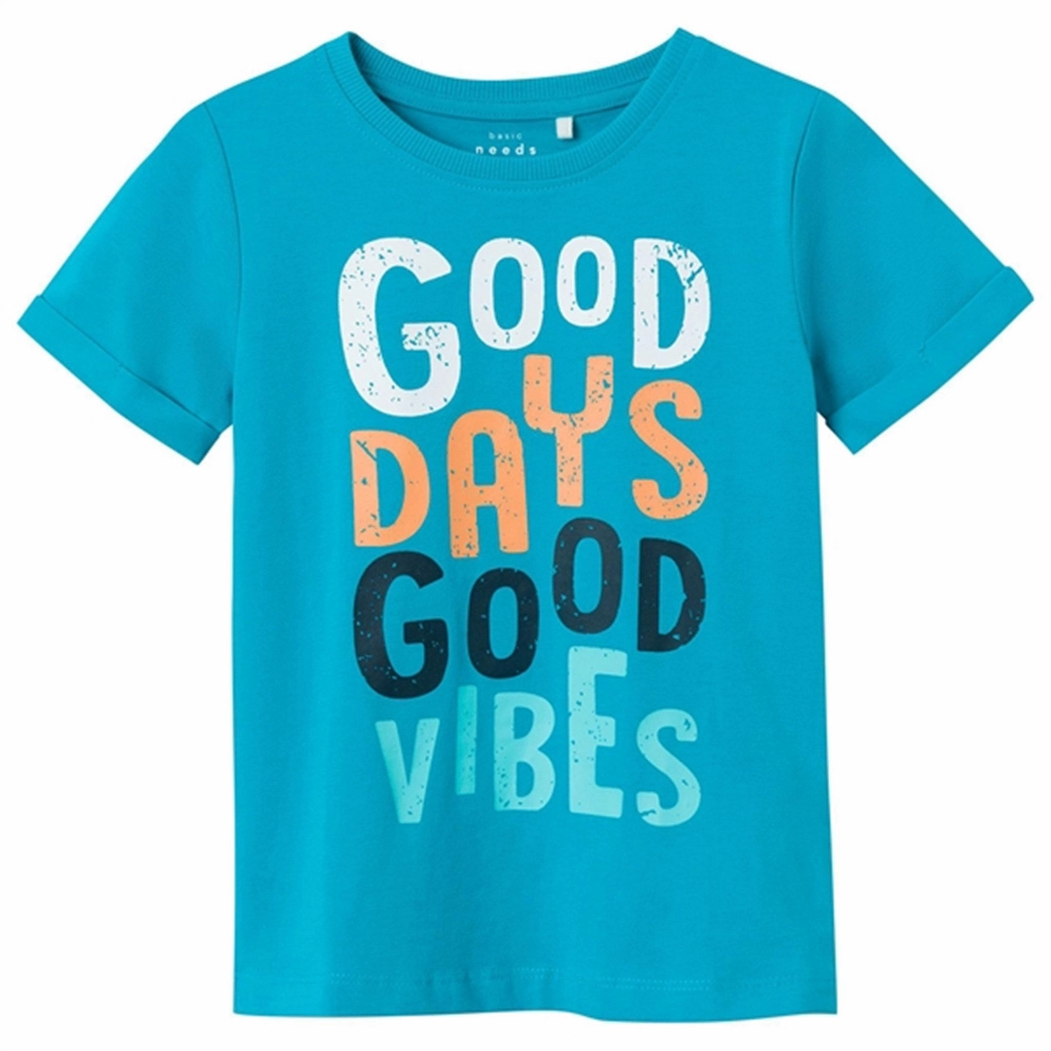 Soft Finish TaglessCollar Name it Algiers Blue Vux T-Shirt