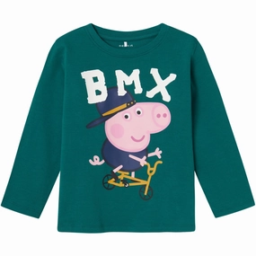 Name It Antique Green Jonin Peppa Pig Blouse Anniversary Celebration