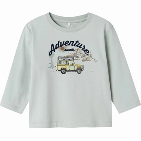 Warm Layers Fitted Design Name It Aqua Gray Hako Regular Blouse