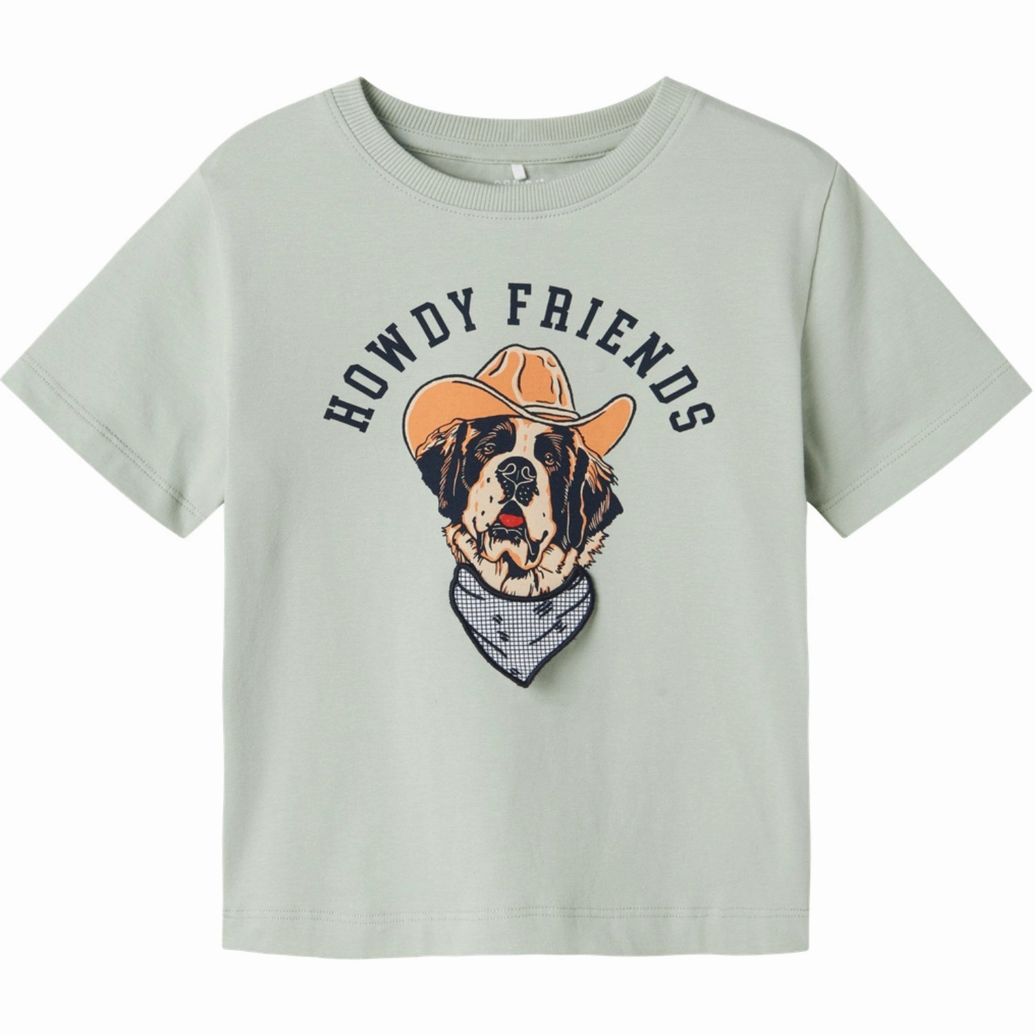 Name It Aqua Gray Hasse Regular T-Shirt Biodegradable Options Breathable Fit