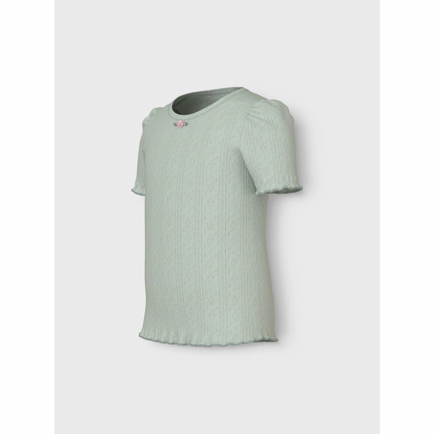 Name It Aqua Gray Jsilke Slim T-Shirt Vintage Look