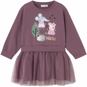 Name It Arctic Dusk Ordi Peppa Pig Regular Sweat Dress Office Mood