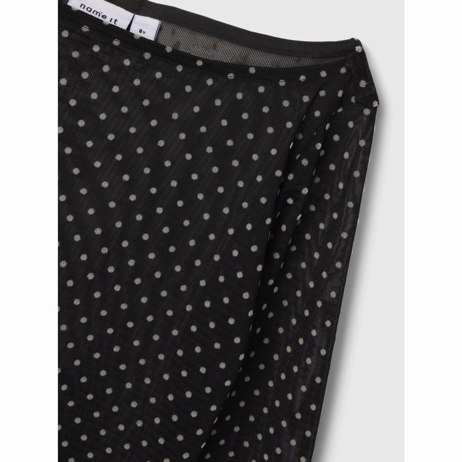UV Protective Coating Name It Black Dot Silje Slim Blouse