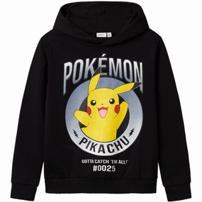 Reinforced Hemline Athletic Tailoring Name It Black Du Pokemon Regular Sweatshirt Noos