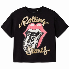 Timeless Look Name It Black Farda Rolling Stones Regular T-Shirt