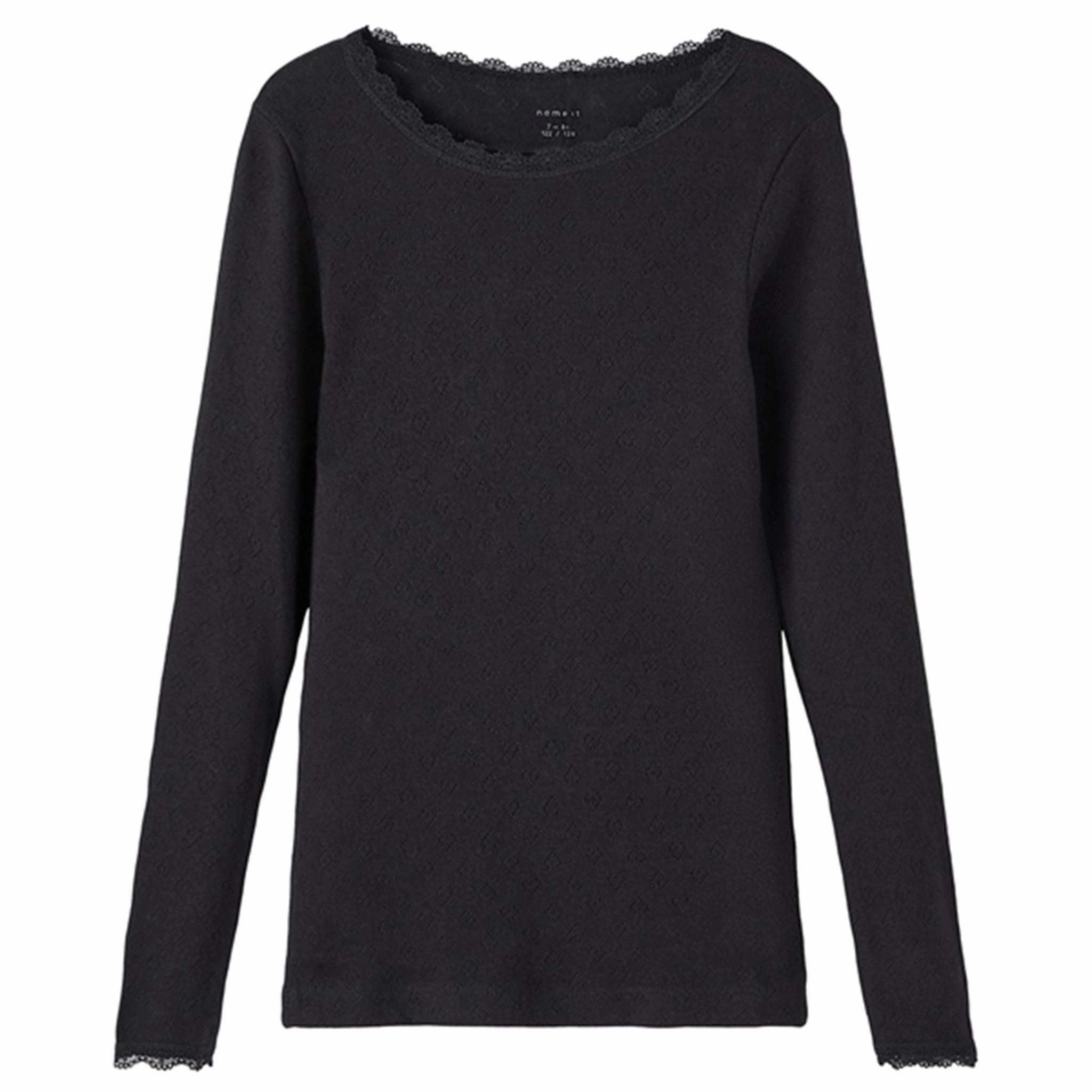 Name it Black Litte Blouse Noos Trendy Look Glossy Texture