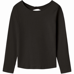 Name It Black Lutine Slim Blouse Minimalist fashion