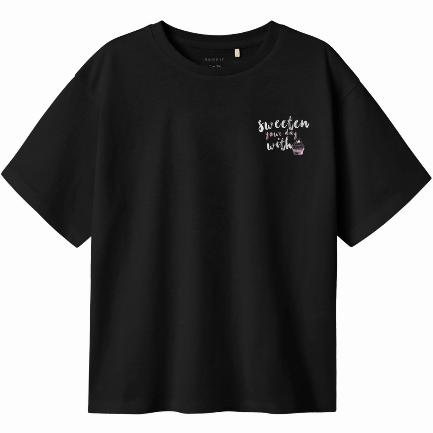 Name It Black Nkfneata Ss Nreg Top Odor-resistant