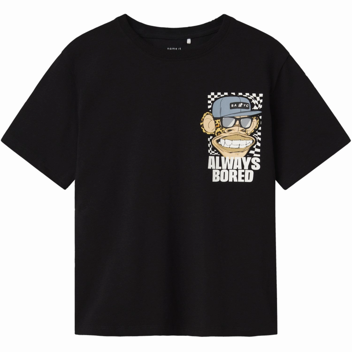 Summer Ready Quick-Dry Fabric Name It Black Nkmjase Bod Nreg Ss Top Box Sky