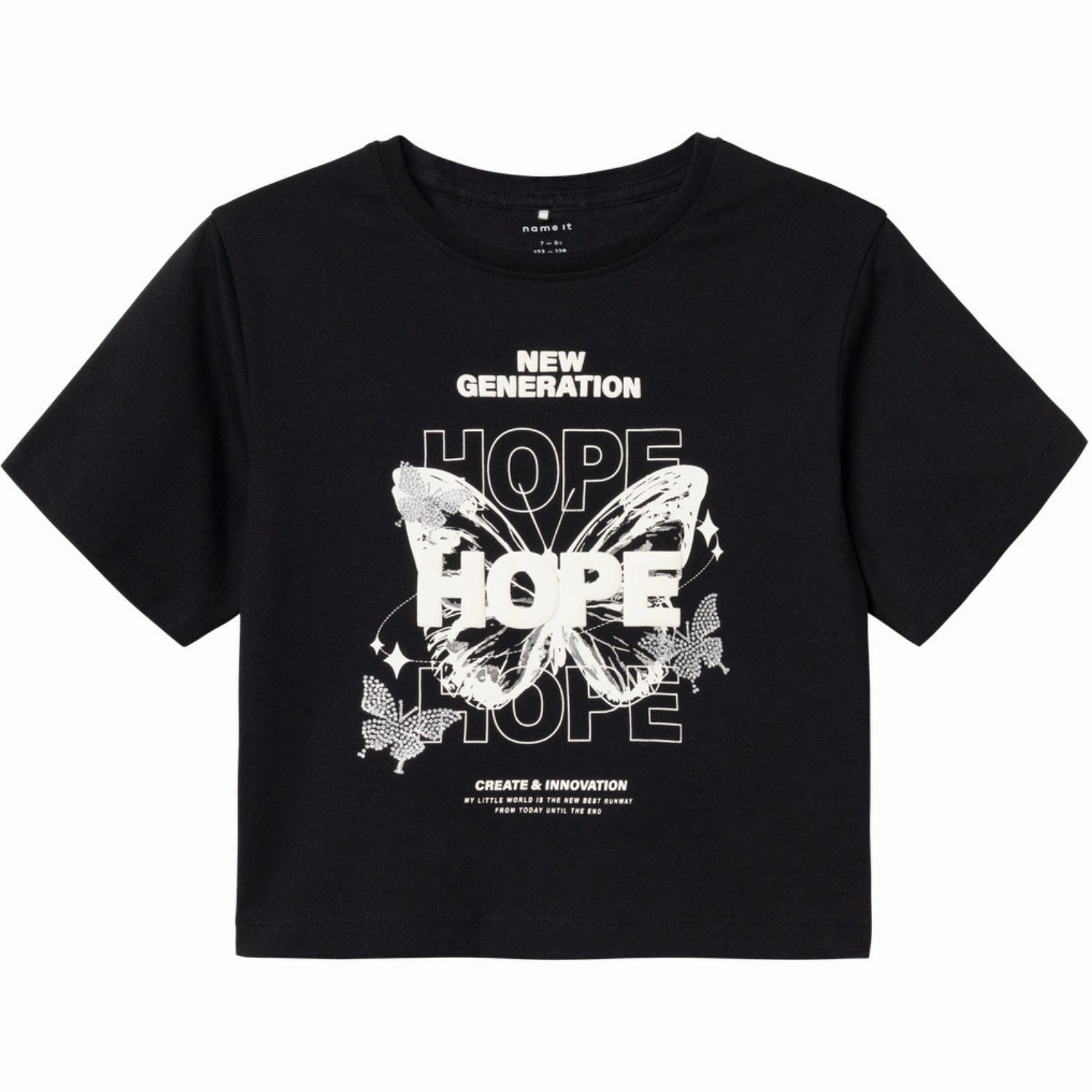 Name It Black Nole Short T-Shirt Sporty Comfort