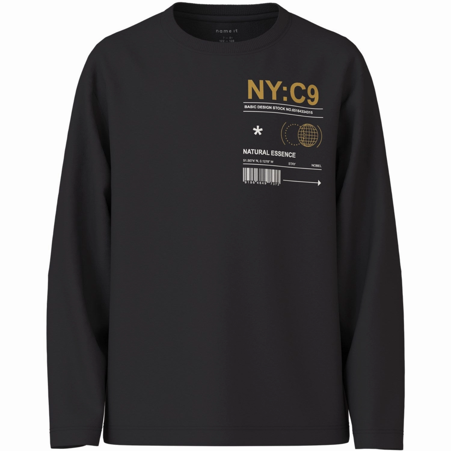 Name It Black Ny Vagno Loose Blouse Adjustable Cuffs