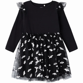 High-Low-Hem Name It Black Ottoline Tulle Skirt Dress