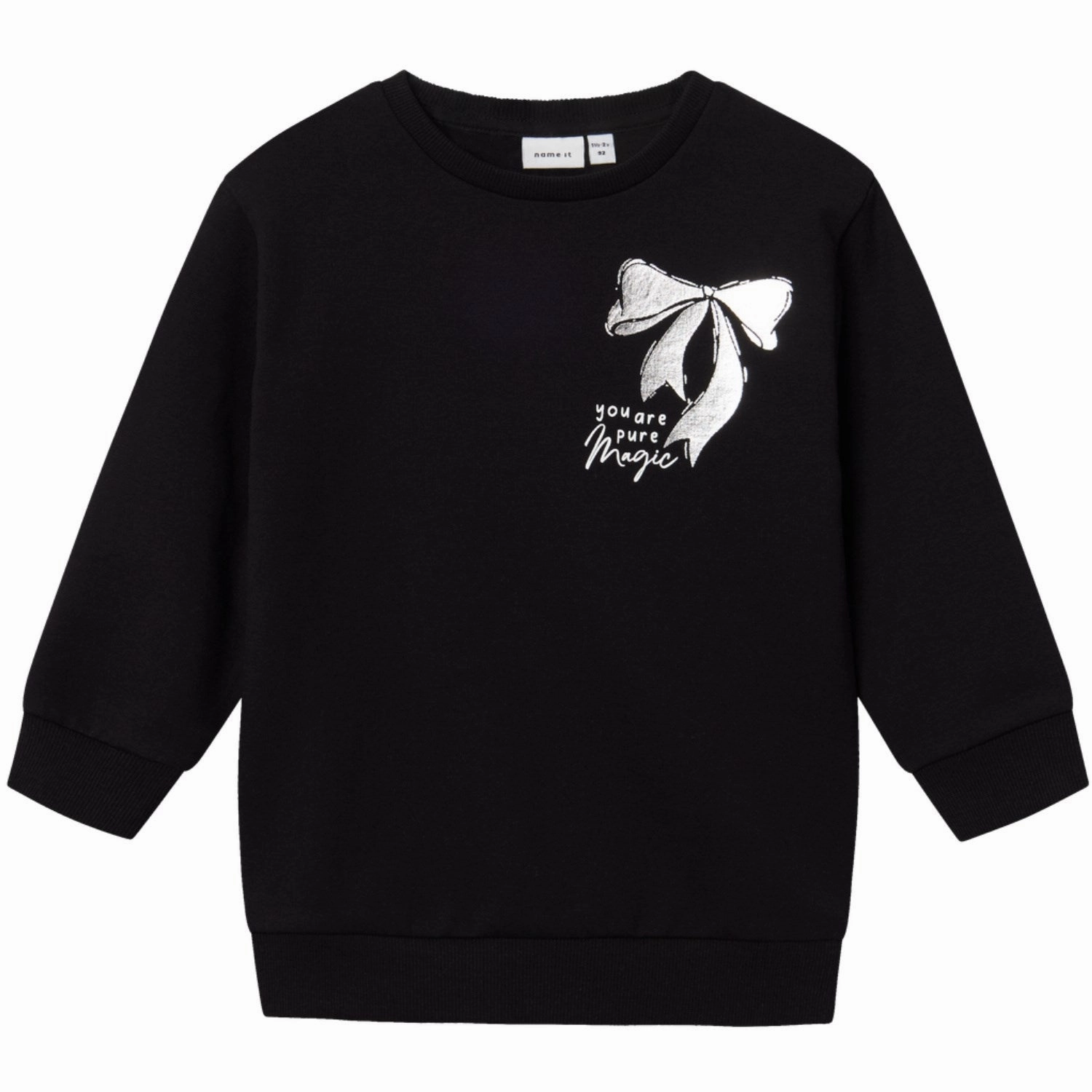 Name It Black Renata Regular Sweat Tunic Minimalist Closure