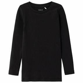 Name it Black Suraja Slim Blouse Noos Performance Fabric Relaxed Silhouette