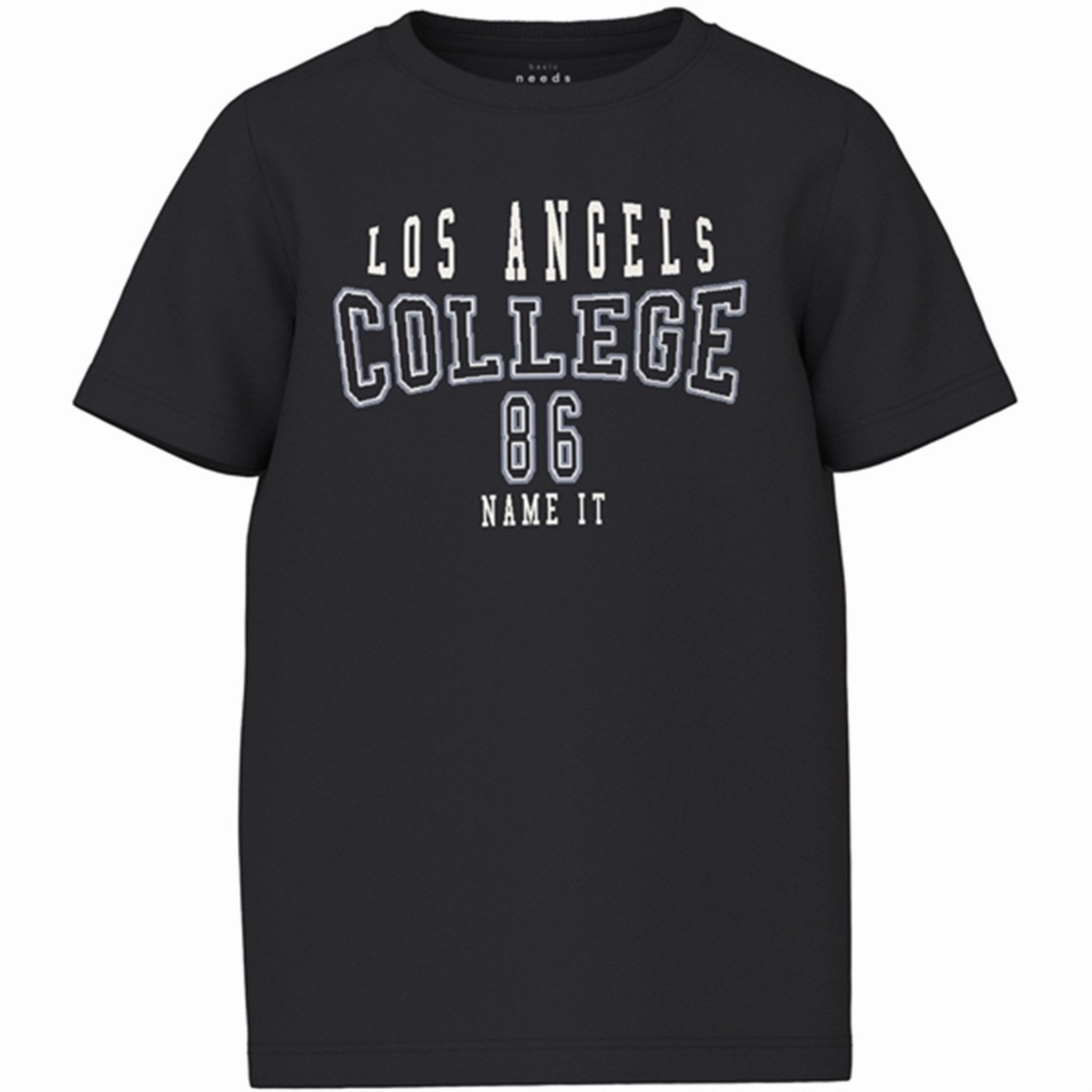 Name it Black Vilogo T-Shirt Embroidered Details Cozy Style