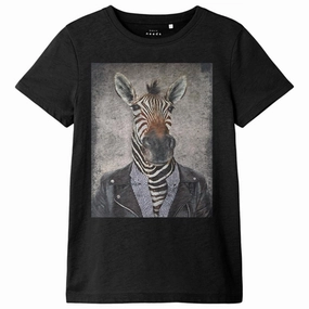 Name it Black Voto T-Shirt Seasonal Fashion Striped Pattern