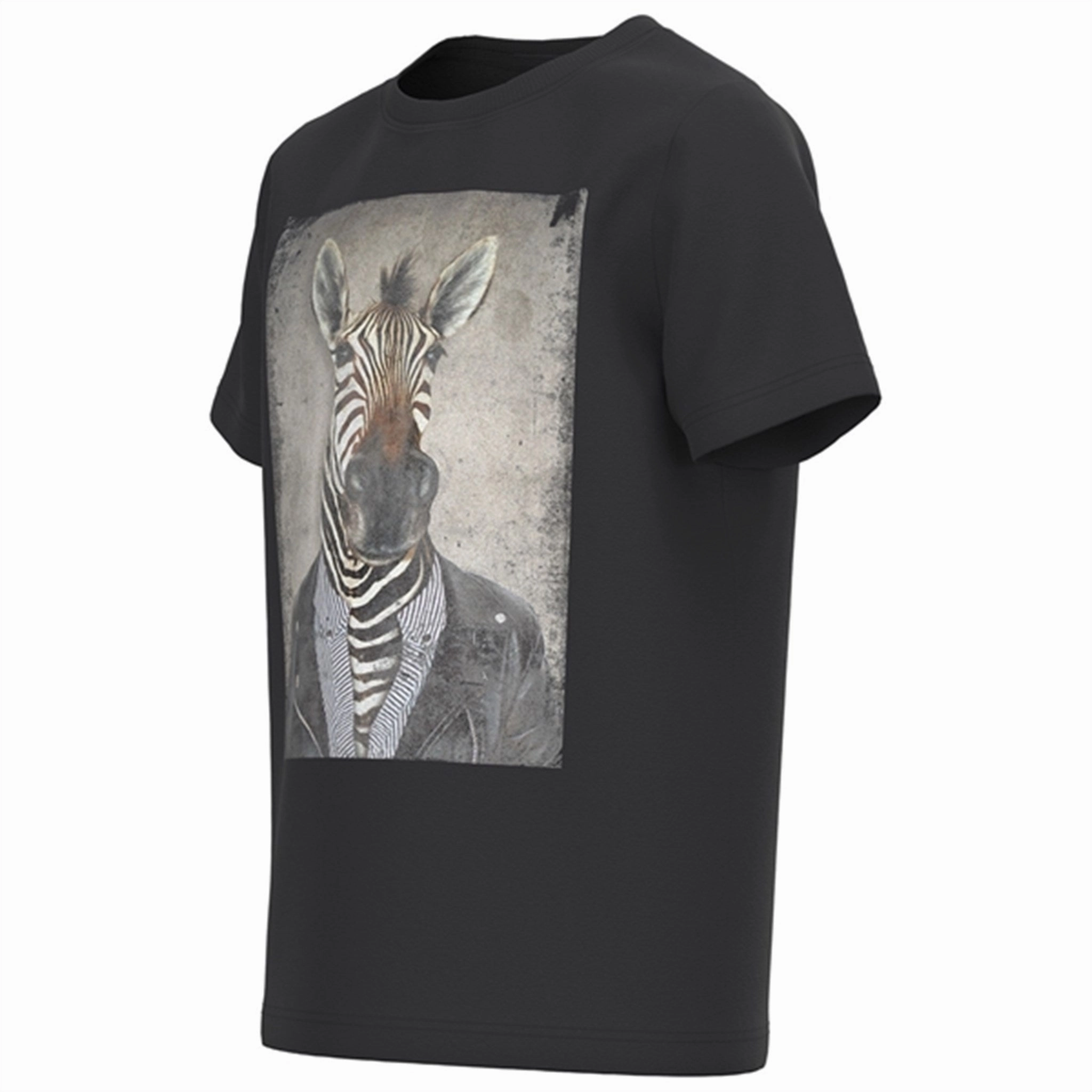 Heathered Fabric Modern Layer Name it Black Voto T-Shirt