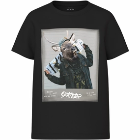 Antibacterial Treatment Elegant Name It Black Voto T-Shirt