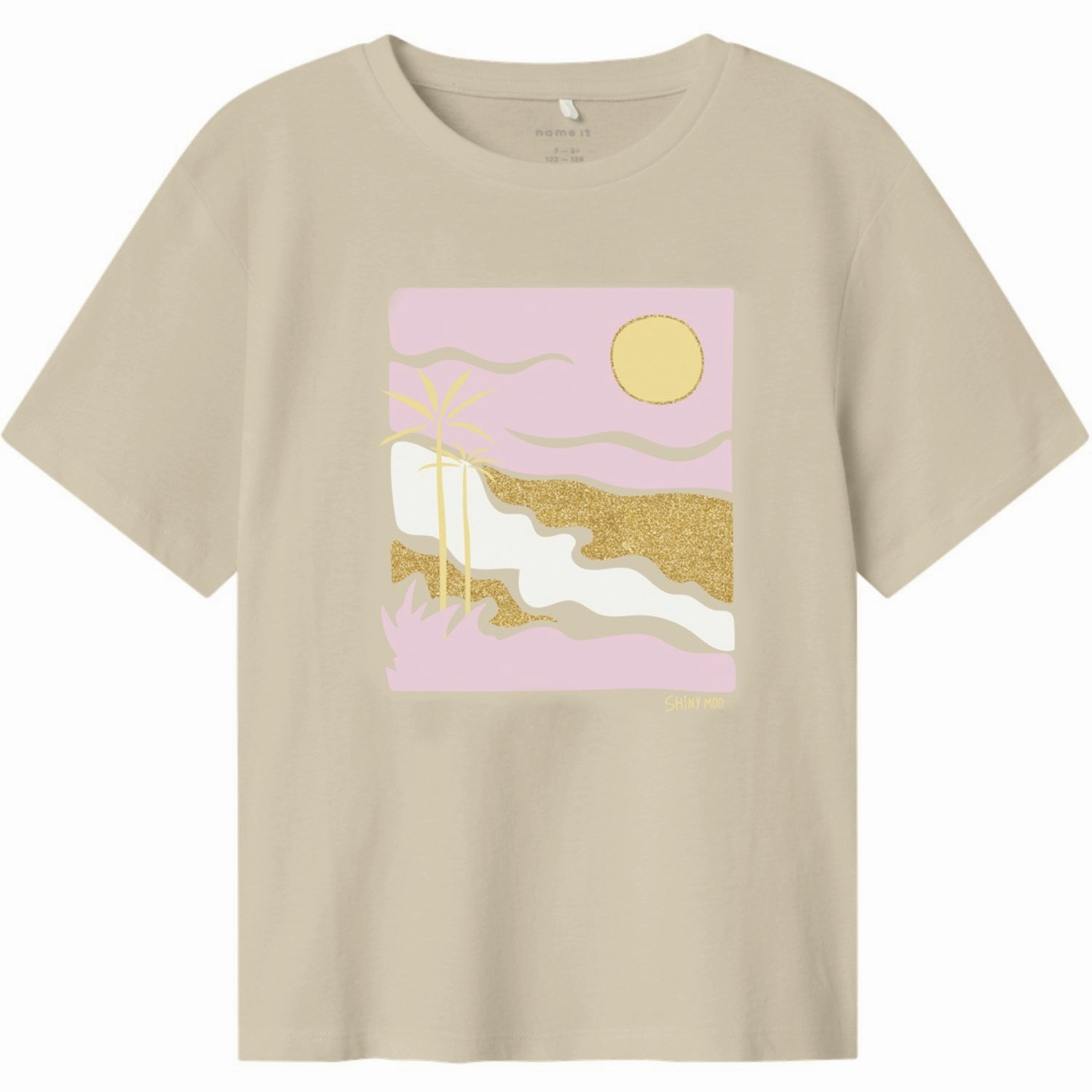 layerable Name It Bleached Sand Jekan Regular T-Shirt