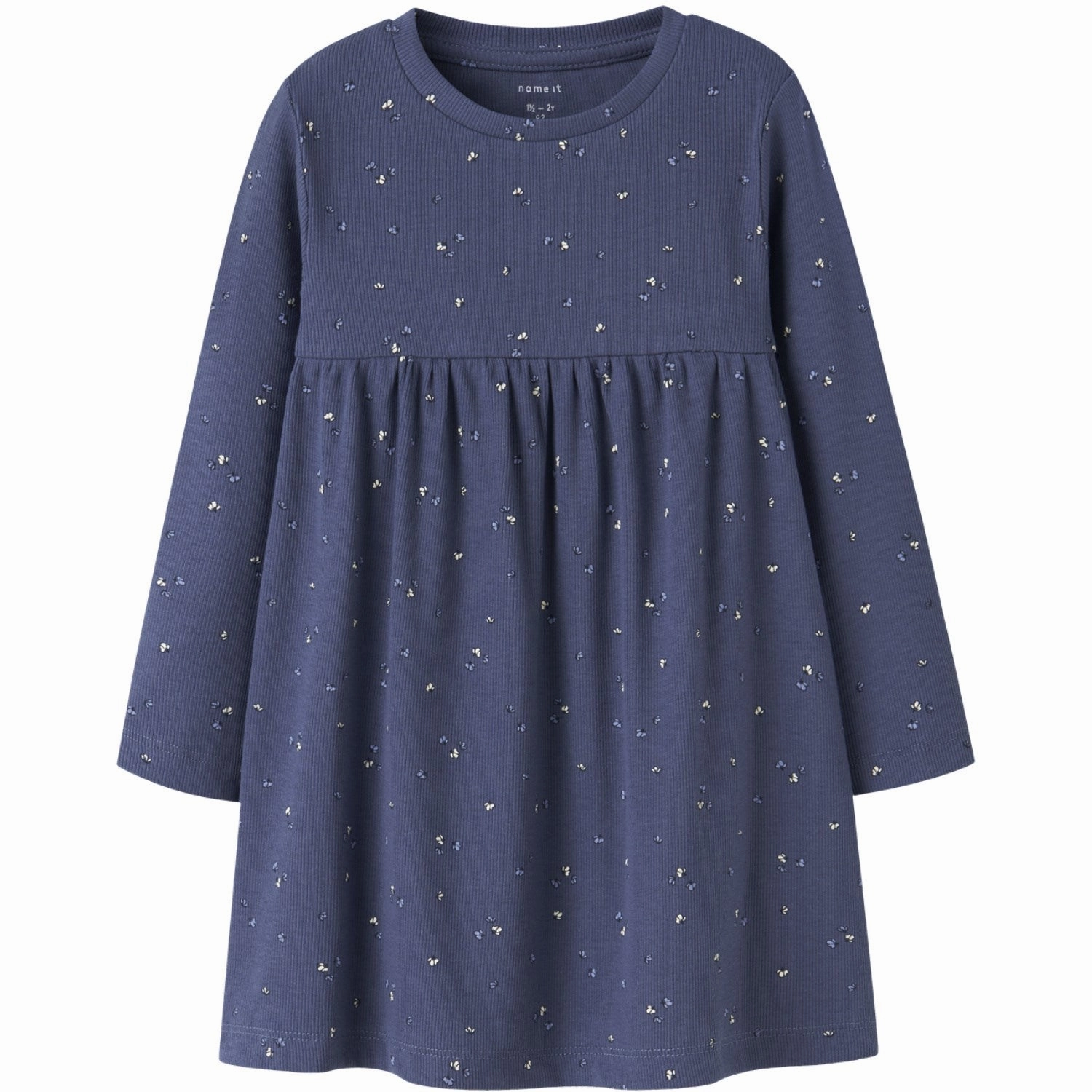 Name It Blue Indigo Nmfnelia Ls Dress Pb Subtle Motion Quick Outfit