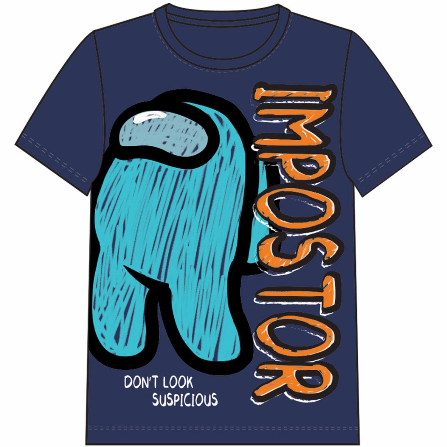 Breathable Wearable Name It Blueprint Jirou Among Us T-Shirt