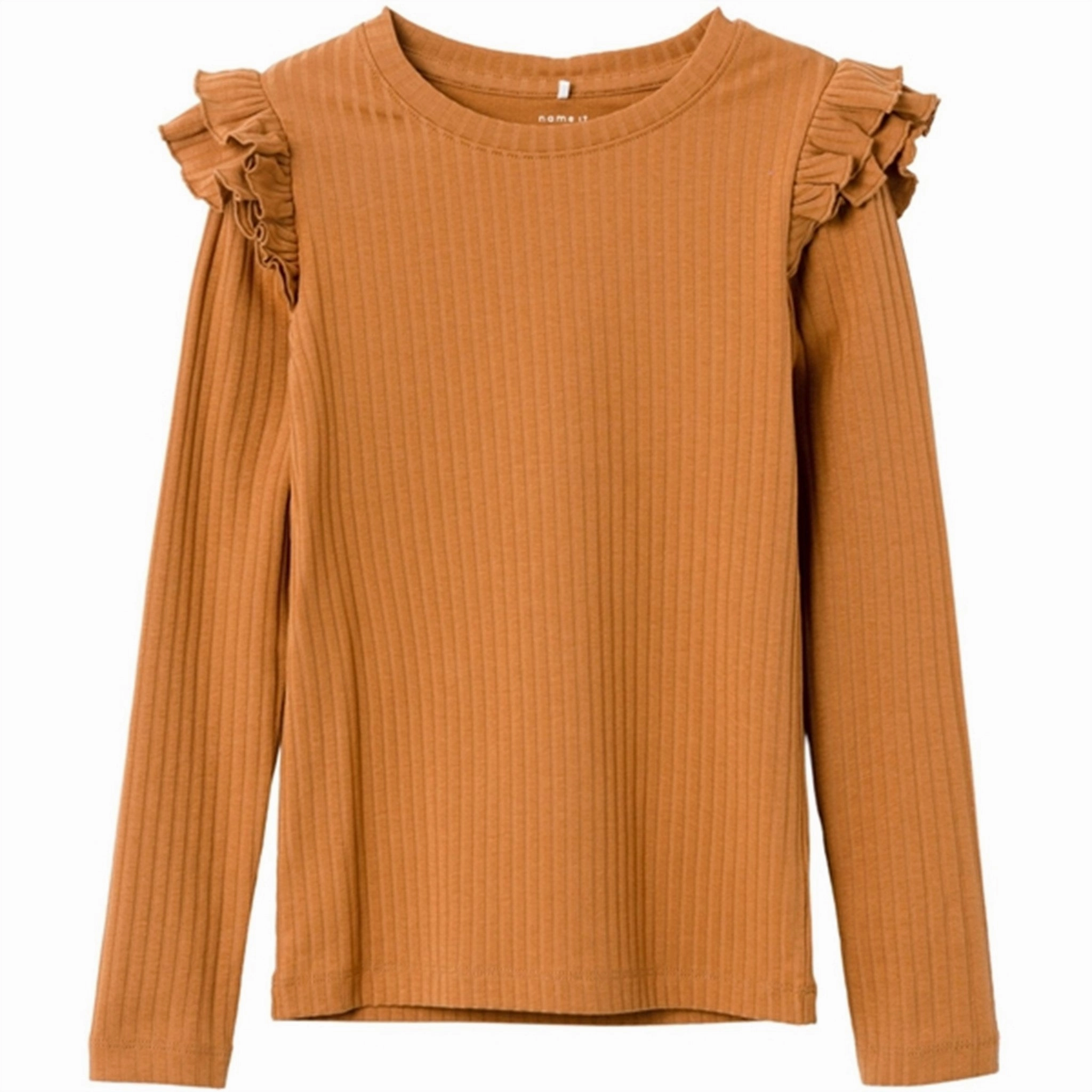 Anti-static Name it Bone Brown Ralurid Slim Blouse