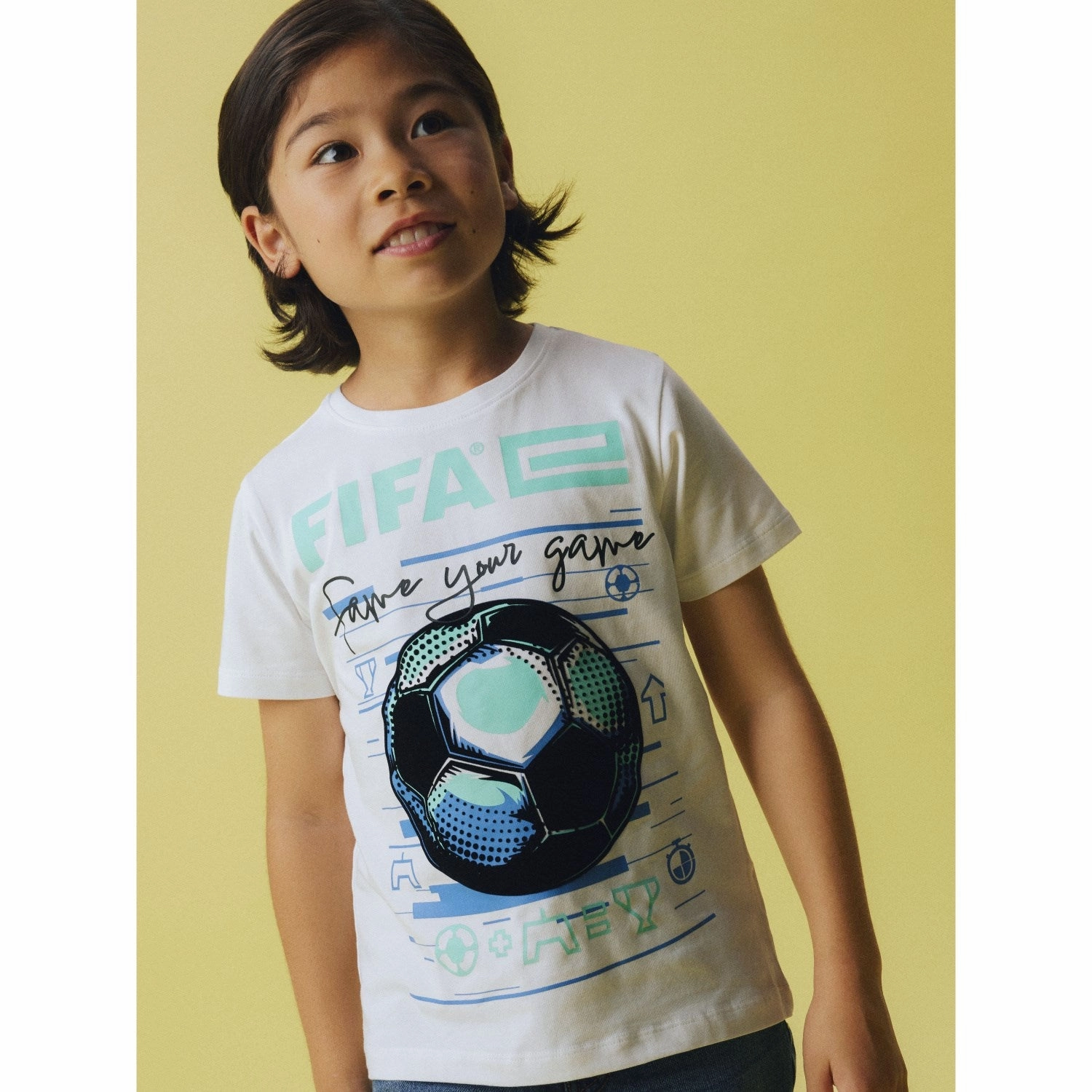 Durable Knitwear Outdoor Trend Look Name It Bright White Adian Fifa E T-Shirt