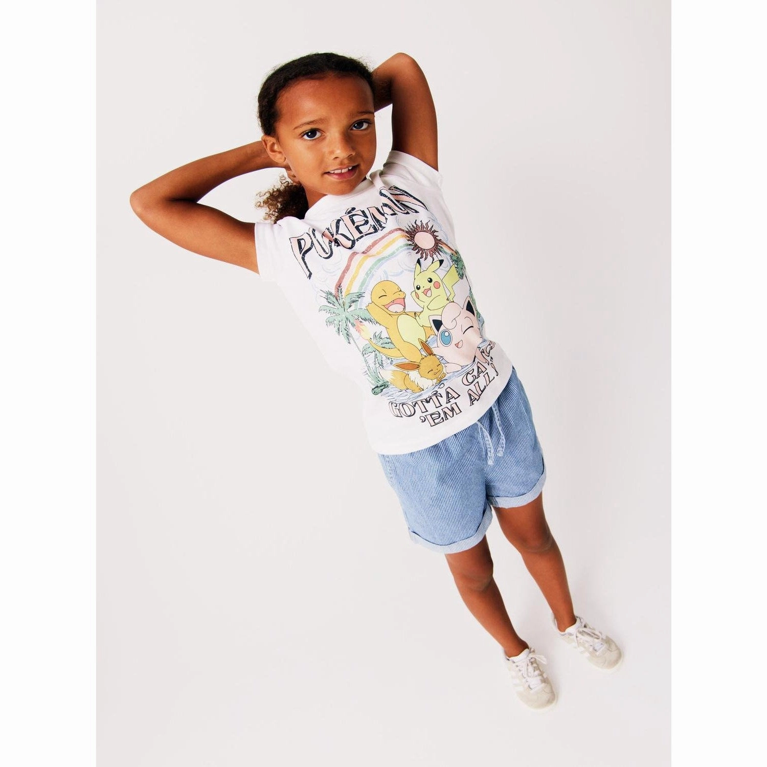 Name It Bright White Axaja Pokemon T-Shirt Perfect Comfort Wear Classic Fit