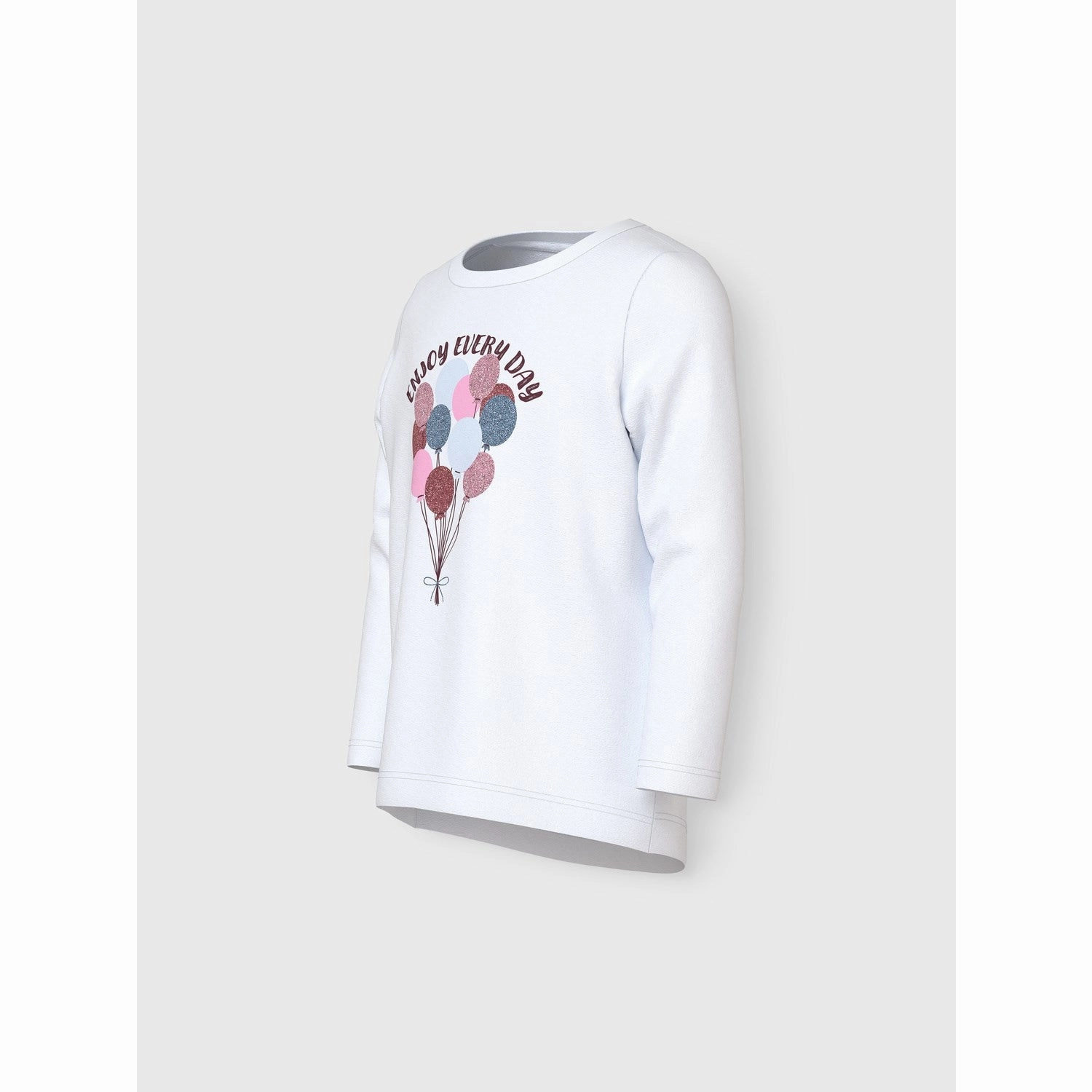 Name It Bright White Balloons Nmfvix Ls Top Smooth Finish