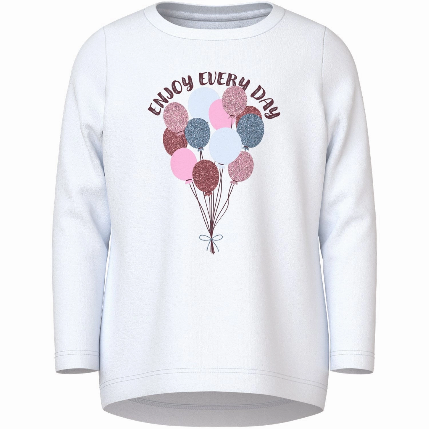 Name It Bright White Balloons Nmfvix Ls Top Flexible Placket Structure Sophisticated Elegance