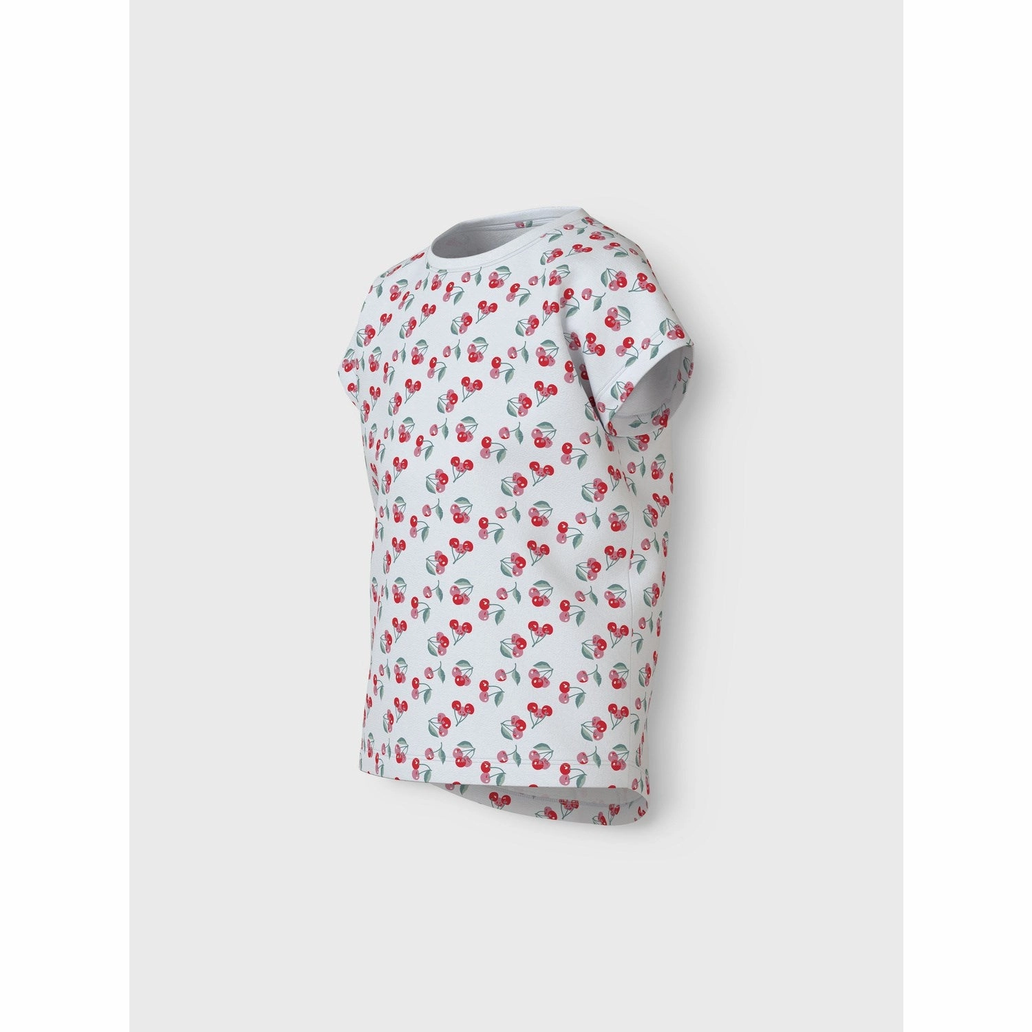 Name It Bright White Cherries Vigga T-Shirt Moisture Wicking Fabric