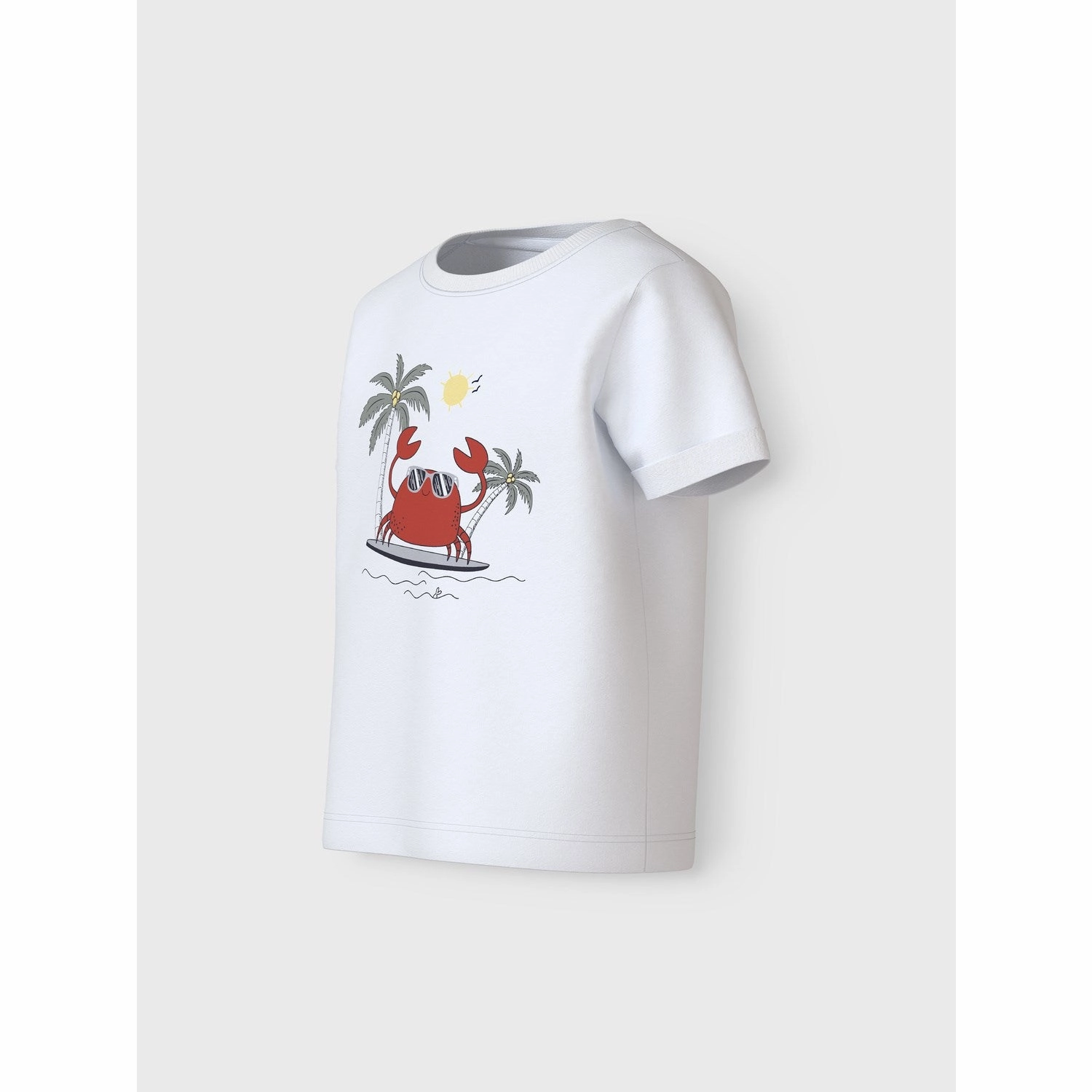 Name It Bright White Crab Surf Vux T-Shirt V-Neck