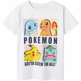 MinimalBranding Name It Bright White Dazz Pokemon Regular T-Shirt Noos