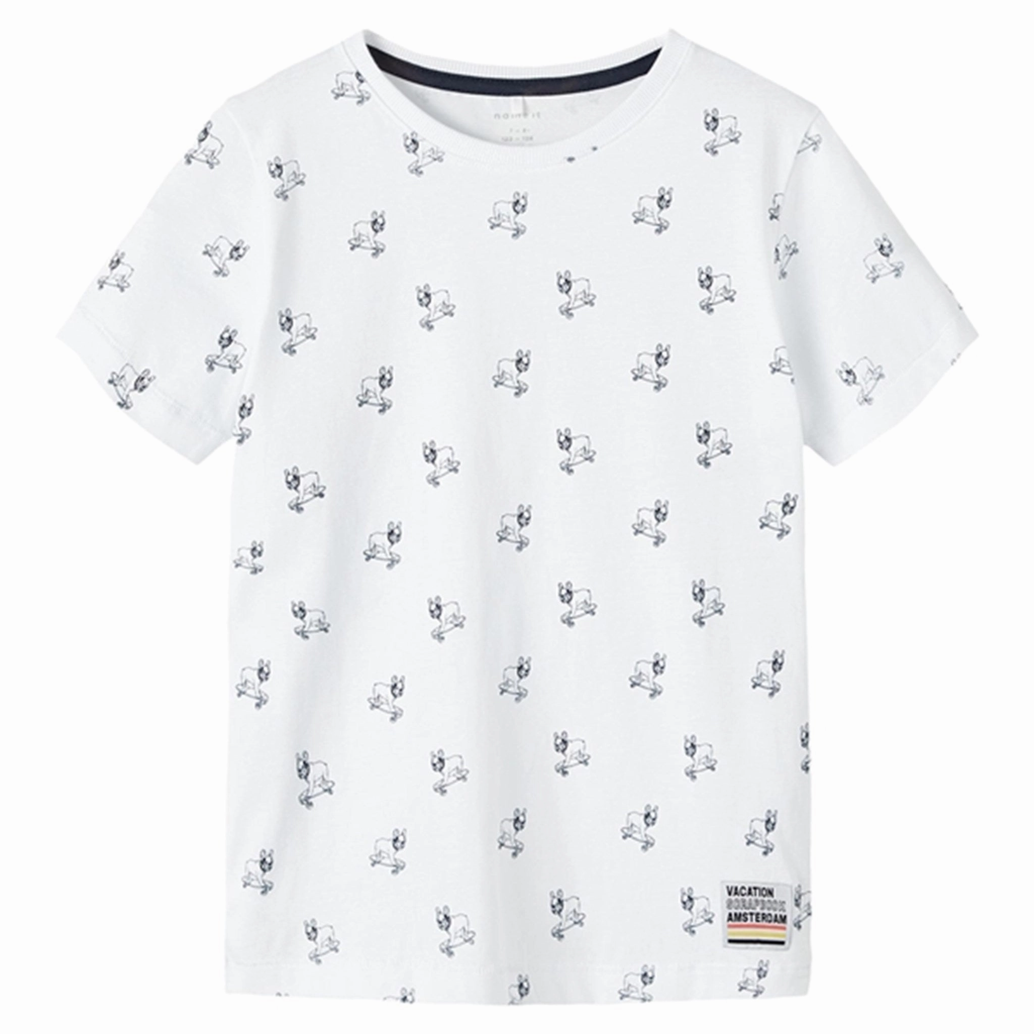 Name it Bright White Delvin T-Shirt Sustainable Fibers NoSideSeam