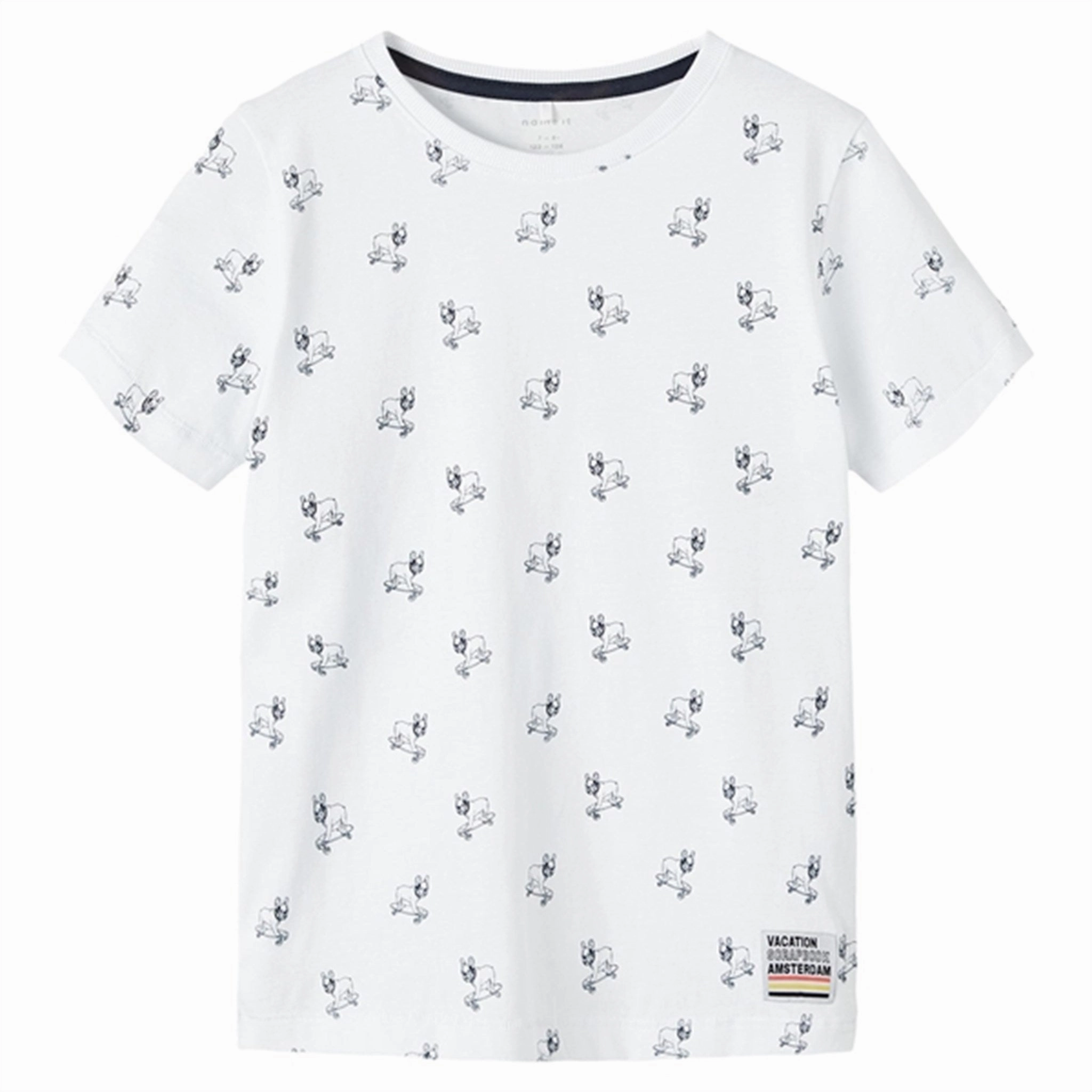 Name it Bright White Delvin T-Shirt Loose Fit Pocket Design