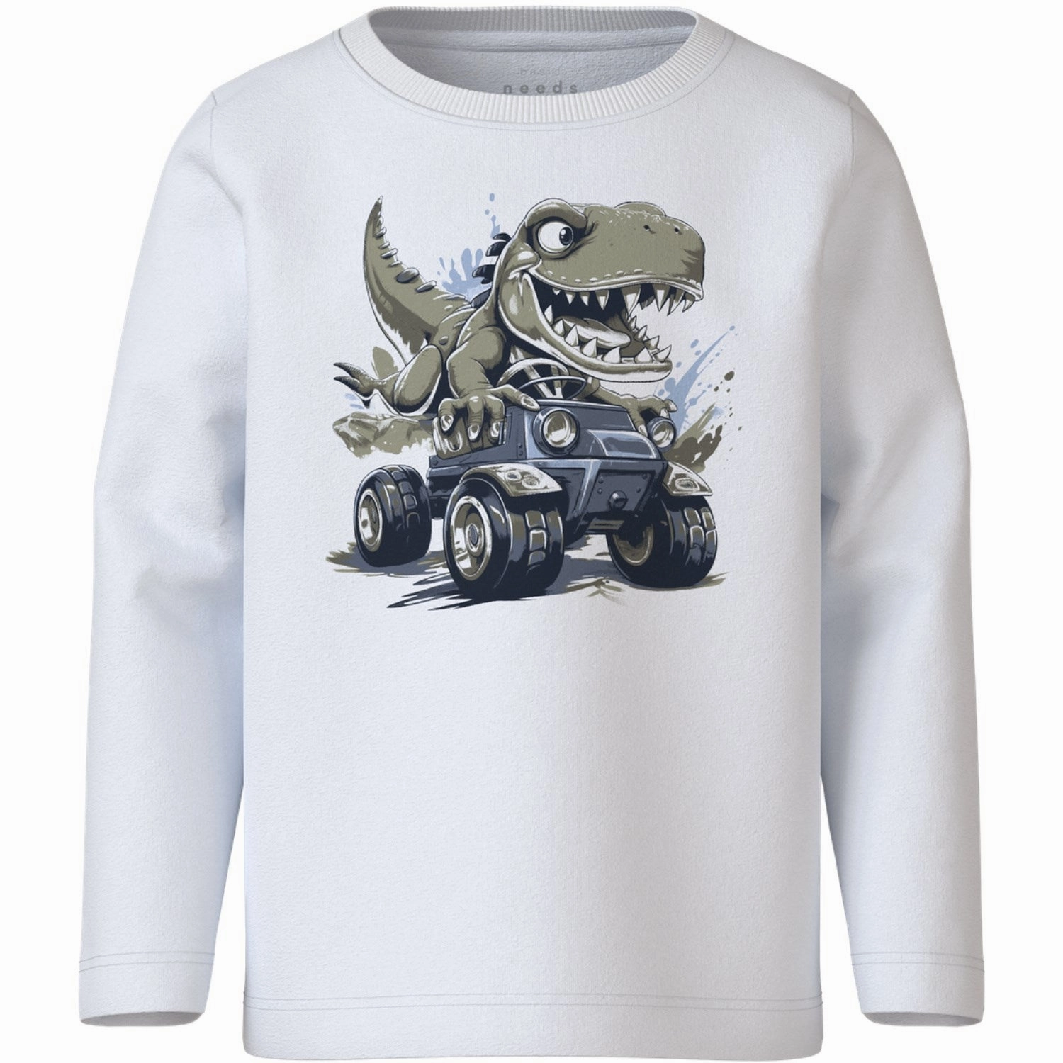 Laser Cut Edge Detail Contemporary Fashion Name It Bright White Dino Race Vux Blouse