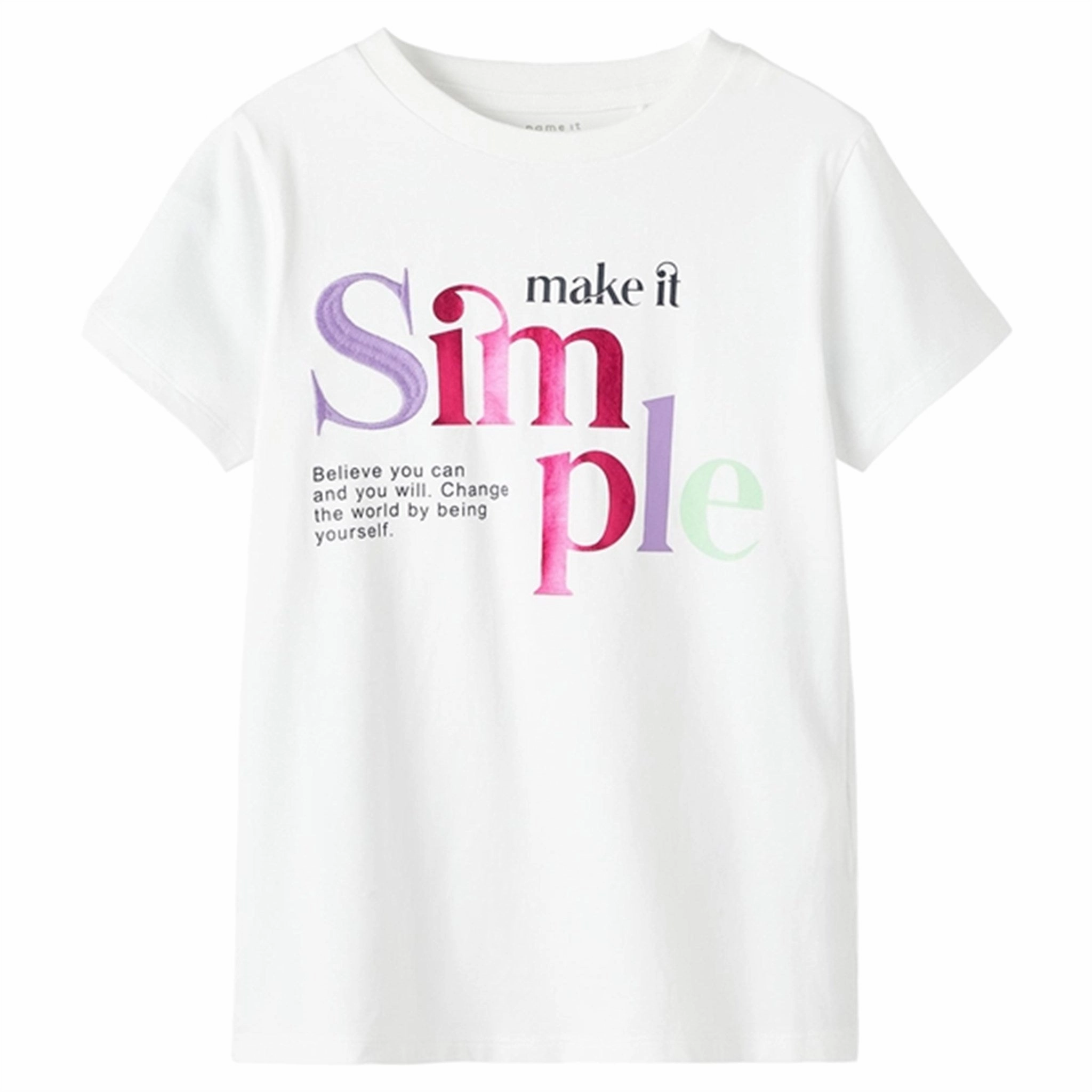 Name it Bright White Donja T-Shirt Easy Care Material