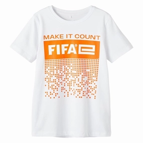 Versatile Top Name it Bright White Fadil Fifae T-Shirt
