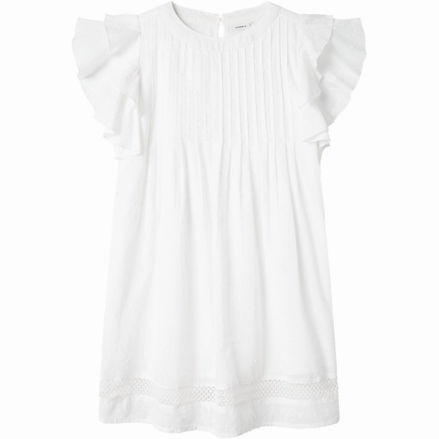 Name It Bright White Faride Dress Noos Textured Look