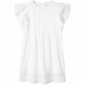 Skin-friendly Multi Season Name It Bright White Faride Dress Noos
